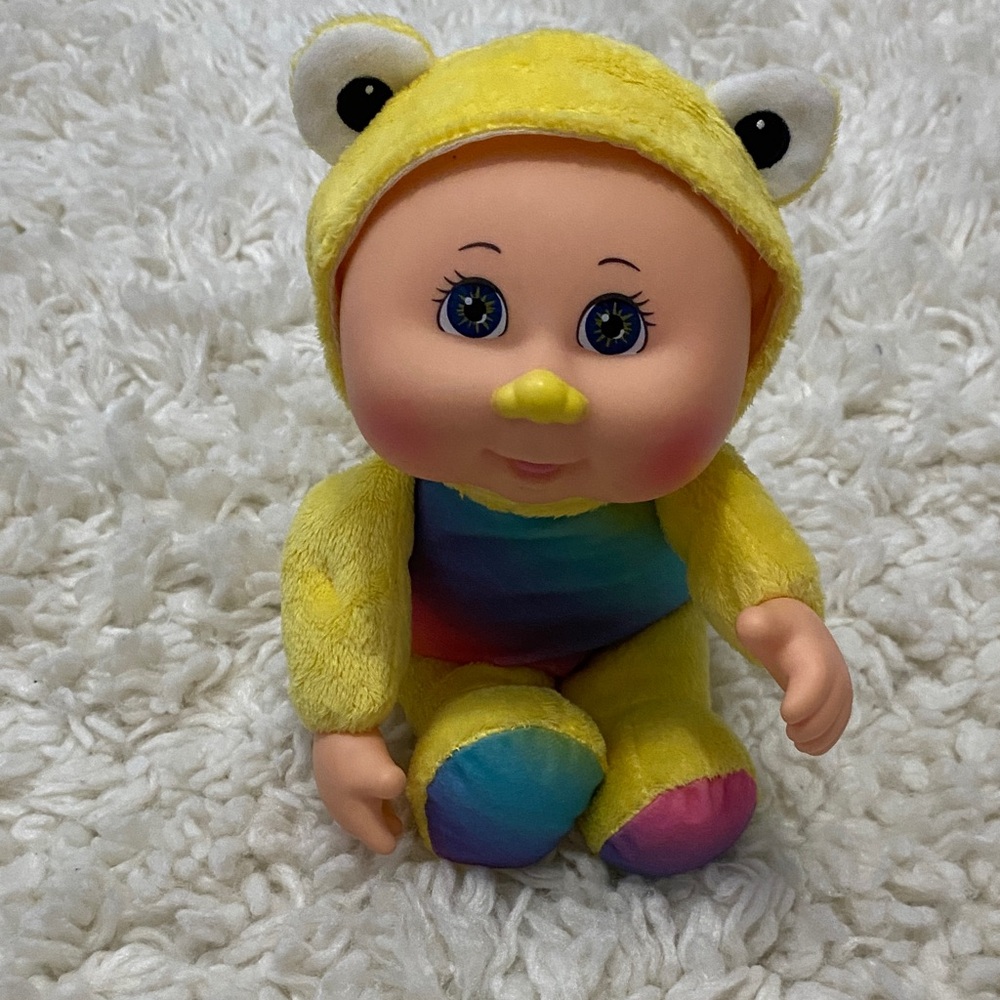 Cabbage patch kids cutie rainbow garden party crew frog 9” doll